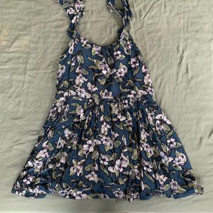 Free People Low Back Floral Mini Dress